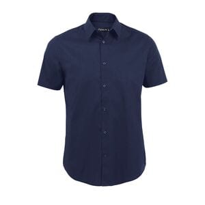 SOL'S 17030 - Broadway Short Sleeve Stretch Men's Shirt Dark Blue