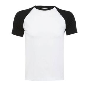 SOL'S 11190 - Funky Men's Two Colour Raglan Sleeve T Shirt White / Black