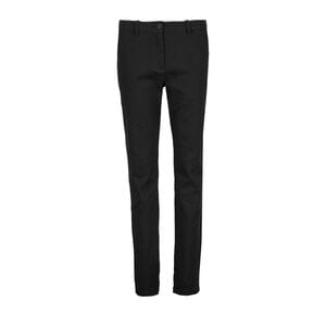 NEOBLU 03179 - Gustave Women Elasticated Waist Chino Trousers Deep Black