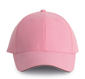 K-up KP011 - ORLANDO - MEN'S 6 PANEL CAP Dark Pink / Slate Grey