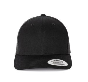 K-up KP912 - RETRO STYLE TRUCKER CAP - 6 panels Black / Black