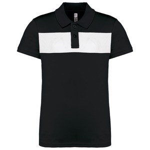 Proact PA494 - Kids' short-sleeved polo-shirt Black / White