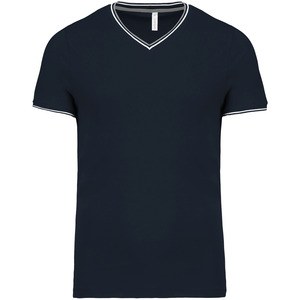 Kariban K374 - Mens piqué knit V-neck T-shirt