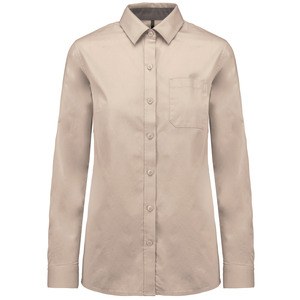 Kariban K585 - Ladies’ Nevada long sleeve cotton shirt Angora (Natural)