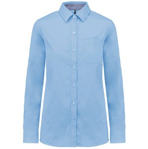 Kariban K585 - Ladies’ Nevada long sleeve cotton shirt Sky Blue