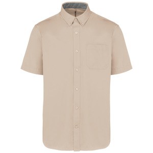 Kariban K587 - Men's Ariana III short sleeve cotton shirt Angora (Natural)