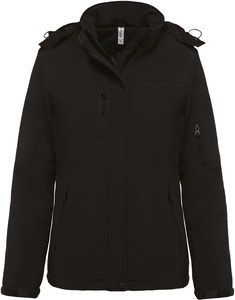 Kariban K651 - Ladies’ hooded softshell lined parka Black