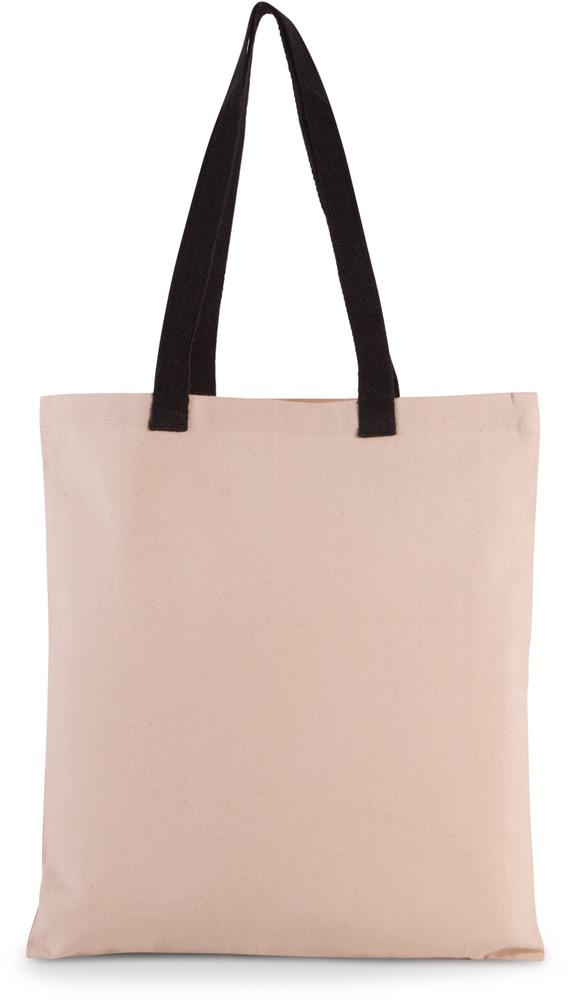 Kimood KI0277 - FLAT CANVAS SHOPPER WITH CONTRAST HANDLE