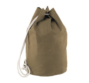 Kimood KI0629 - Cotton sailor-style bag with drawstring Vintage Khaki