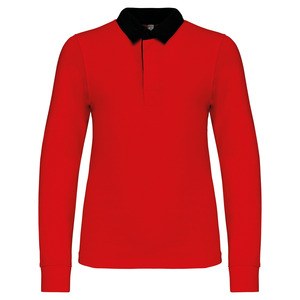 Kariban K214 - Kids' rugby polo shirt Red / Black