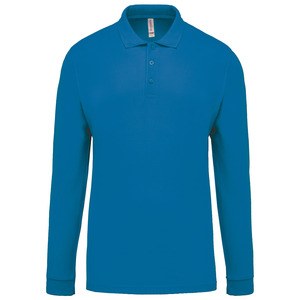 Kariban K256 - Men's long-sleeved piqué polo shirt Tropical Blue