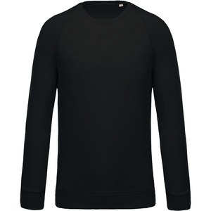 Kariban K480 - Men's organic cotton crew neck raglan sleeve sweatshirt Black