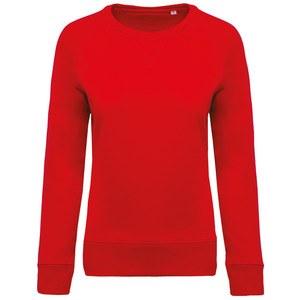 Kariban K481 - Ladies’ organic cotton crew neck raglan sleeve sweatshirt