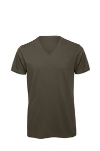 B&C CGTM044 - Men's Organic Cotton Inspire V-neck T-shirt Khaki