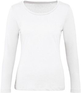 B&C CGTW071 - Ladies' organic Inspire long-sleeved T-shirt White
