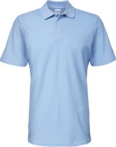 Gildan GI64800 - Softstyle Men's Double Piqué Polo Shirt Light Blue