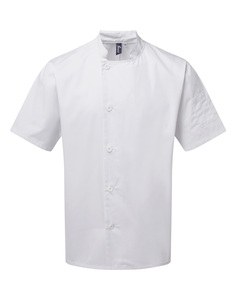 Premier PR900 - ‘Essential’ short sleeve chef’s jacket. White