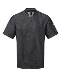 Premier PR906 - ‘Zip close’ chef’s jacket Black Denim