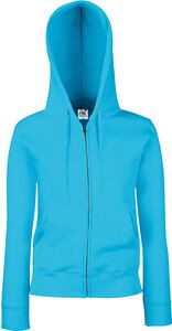 Fruit of the Loom SC62118 - Lady Fit Zip Hooded Sweat (62-118-0) Azur Blue