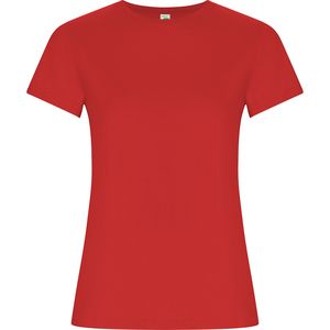 Roly CA6696 - GOLDEN WOMAN Fitted short-sleeve t-shirt in organic cotton Red