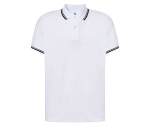 JHK JK205 - Contrast men's polo shirt White / Navy