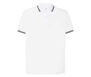 JHK JK205 - Contrast men's polo shirt White / Black