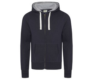 AWDIS JH052 - Sweat zippé lourd New French Navy / Heather Grey