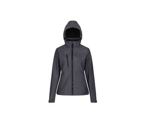 Regatta RGA702 - Women's softshell jacket with hood Seal Grey / Black