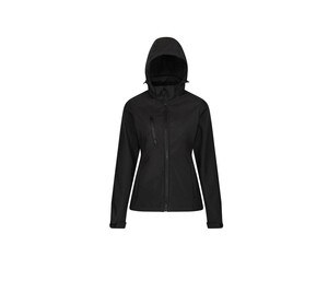 Regatta RGA702 - Women's softshell jacket with hood Black / Black