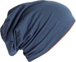 K-up KP547 - Beanie Airforce Blue / Caramel Coffee