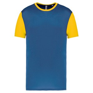 Proact PA4023 - Aikuisten Bicolour lyhythihainen t-paita Sporty Royal Blue / Sporty Yellow