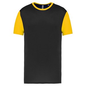 Proact PA4023 - Aikuisten Bicolour lyhythihainen t-paita Black / Sporty Yellow
