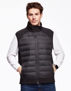 Mustaghata OMEGA - Hybrid Softshell-Down Bodywarmer Black