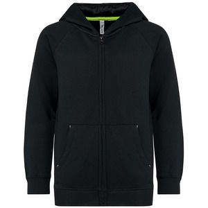 PROACT PA386 - Kids zipped fleece hoodie Black