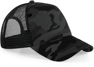 Beechfield B694 - Camo Snapback Trucker Cap Midnight Camo