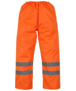 Yoko YHVS451 - Hi-Vis Soft Flex Breathable Rain Trousers Hi Vis Orange