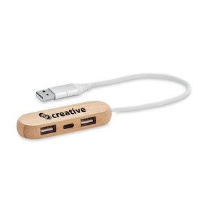 GiftRetail MO6848 - VINA C USB keskitin Wood