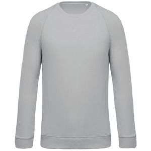 Kariban K480 - Men's organic cotton crew neck raglan sleeve sweatshirt Snow Grey