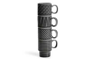 Inside Out LT52204 - Sagaform Coffee & More Espressomuki 4 kpl 100ml Dark Grey