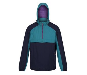 REGATTA RGA230 - VINTAGE OVERHEAD ANORAK Navy / Spruce