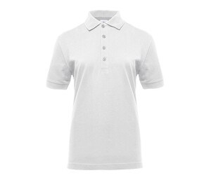 BLACK&MATCH BM101 - Ladies' contrasting button poloshirt White/ Silver