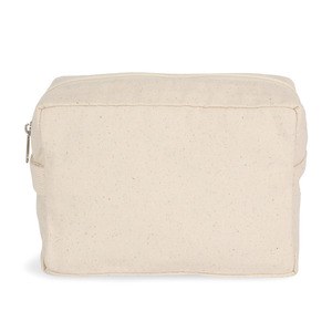 Kimood KI6301 - K-loop organic cotton toiletry pouch Raw Natural