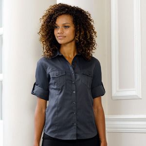 Russell Europe R-918F-0 - Ladies` Roll 3/4 Sleeve Shirt