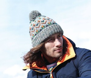 Beechfield BF458 - Beanie with Blizzard Pompon