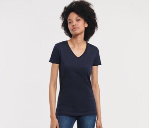 RUSSELL RU103F - Womens organic V-neck t-shirt