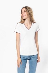 Kariban K394 - Ladies’ piqué knit V-neck T-shirt