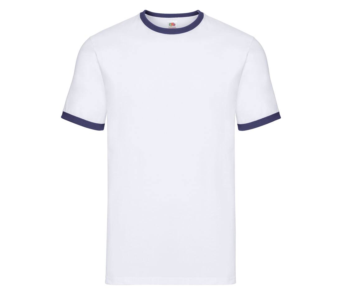 Fruit of the Loom SC245 - Miesten t-paita 100% puuvillaa white/black